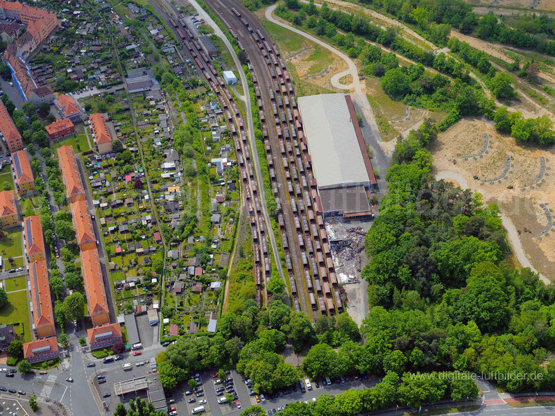 Luftaufnahme Rangierbahnhof in Nürnberg | Mittelfranken, Bayern
