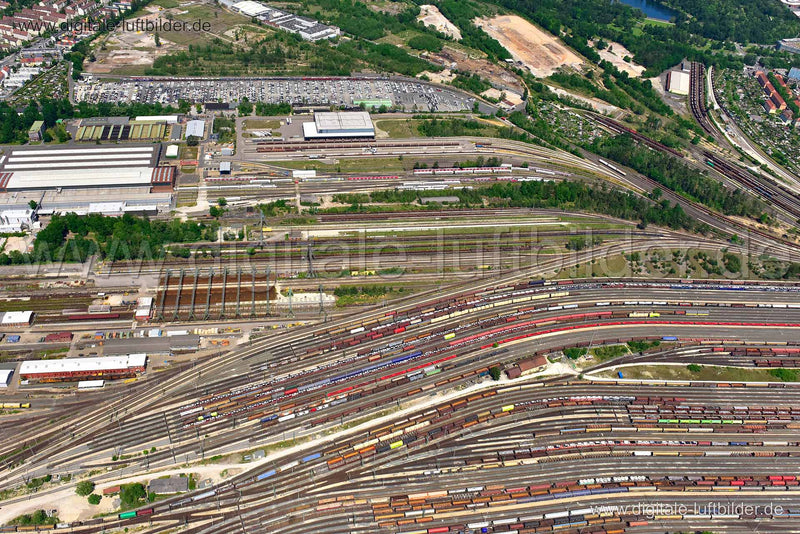 Luftaufnahme Rangierbahnhof in Nürnberg | Mittelfranken, Bayern