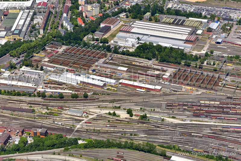 Luftaufnahme Rangierbahnhof in Nürnberg | Mittelfranken, Bayern
