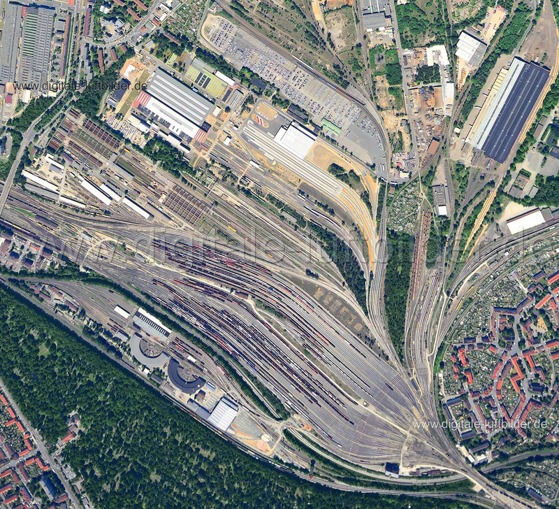 Luftaufnahme Rangierbahnhof in Nürnberg | Mittelfranken, Bayern