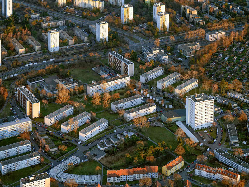 Luftaufnahme Rangierbahnhofsiedlung in Nürnberg | Mittelfranken, Bayern