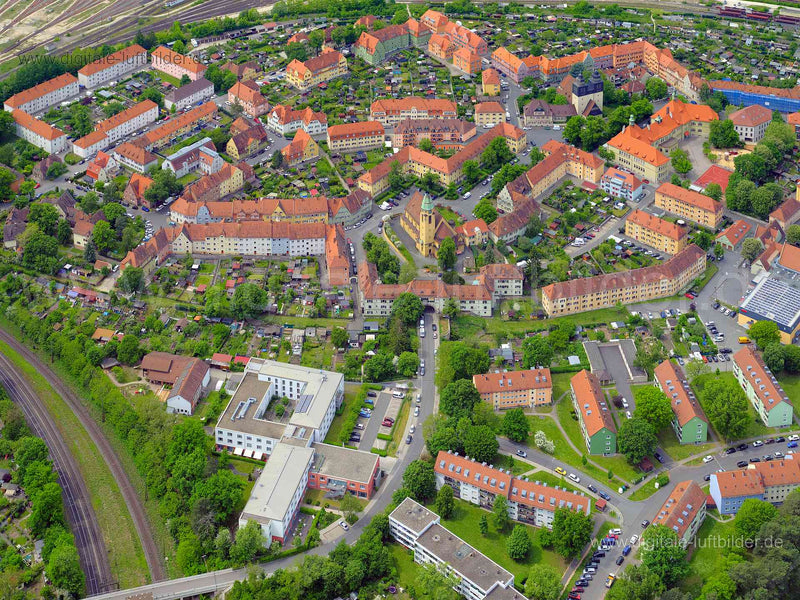 Luftaufnahme Rangierbahnhofsiedlung in Nürnberg | Mittelfranken, Bayern