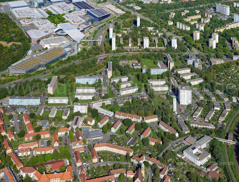 Luftaufnahme Rangierbahnsiedlung in Nürnberg | Mittelfranken, Bayern