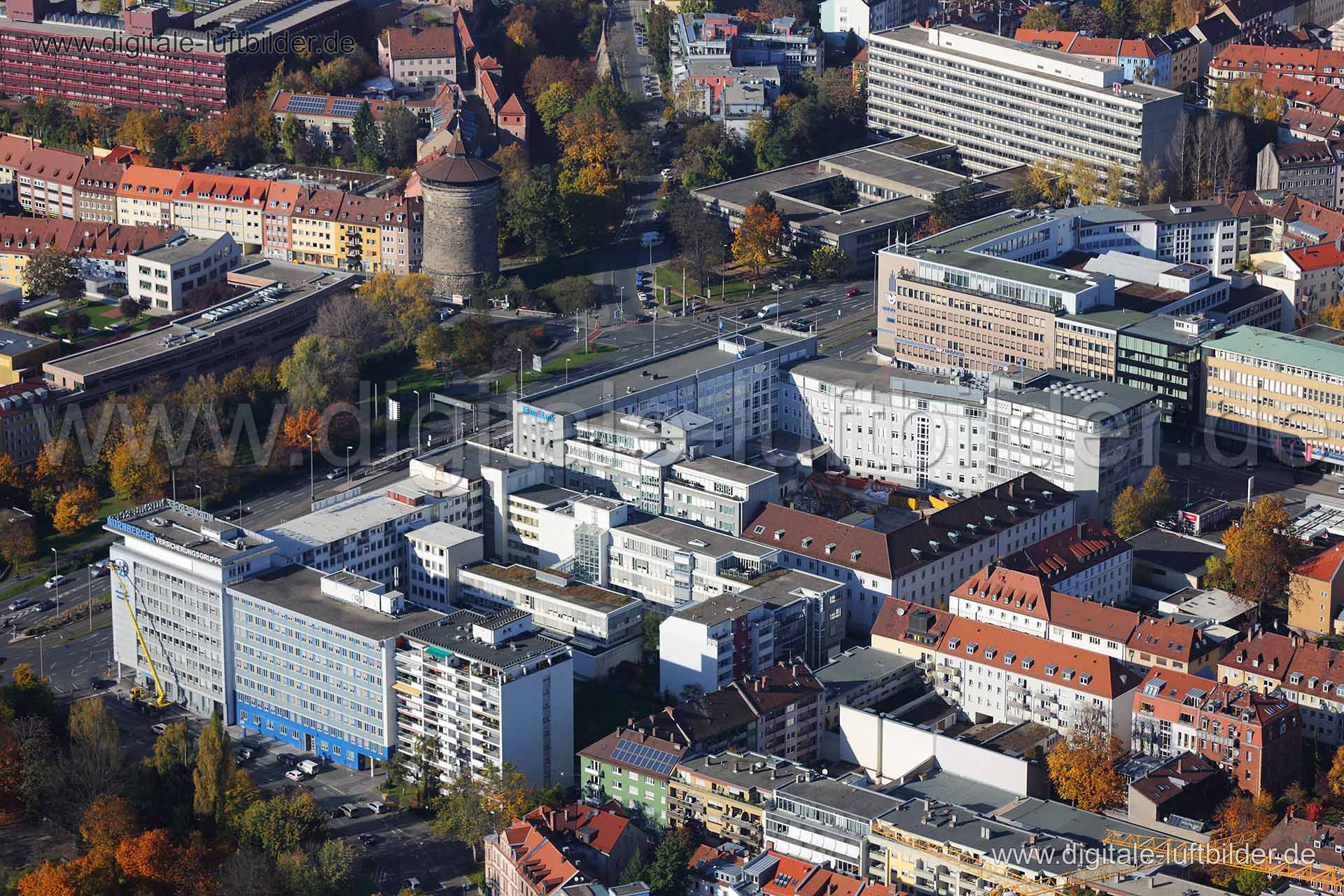 Luftaufnahme Rathenauplatz in Nürnberg | Mittelfranken, Bayern