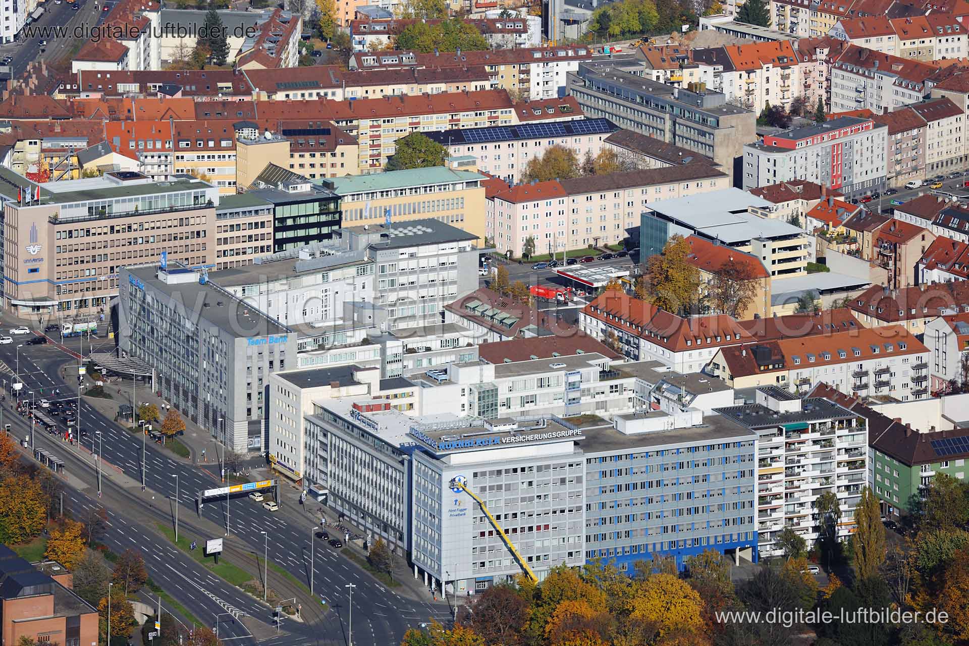 Luftaufnahme Rathenauplatz in Nürnberg | Mittelfranken, Bayern