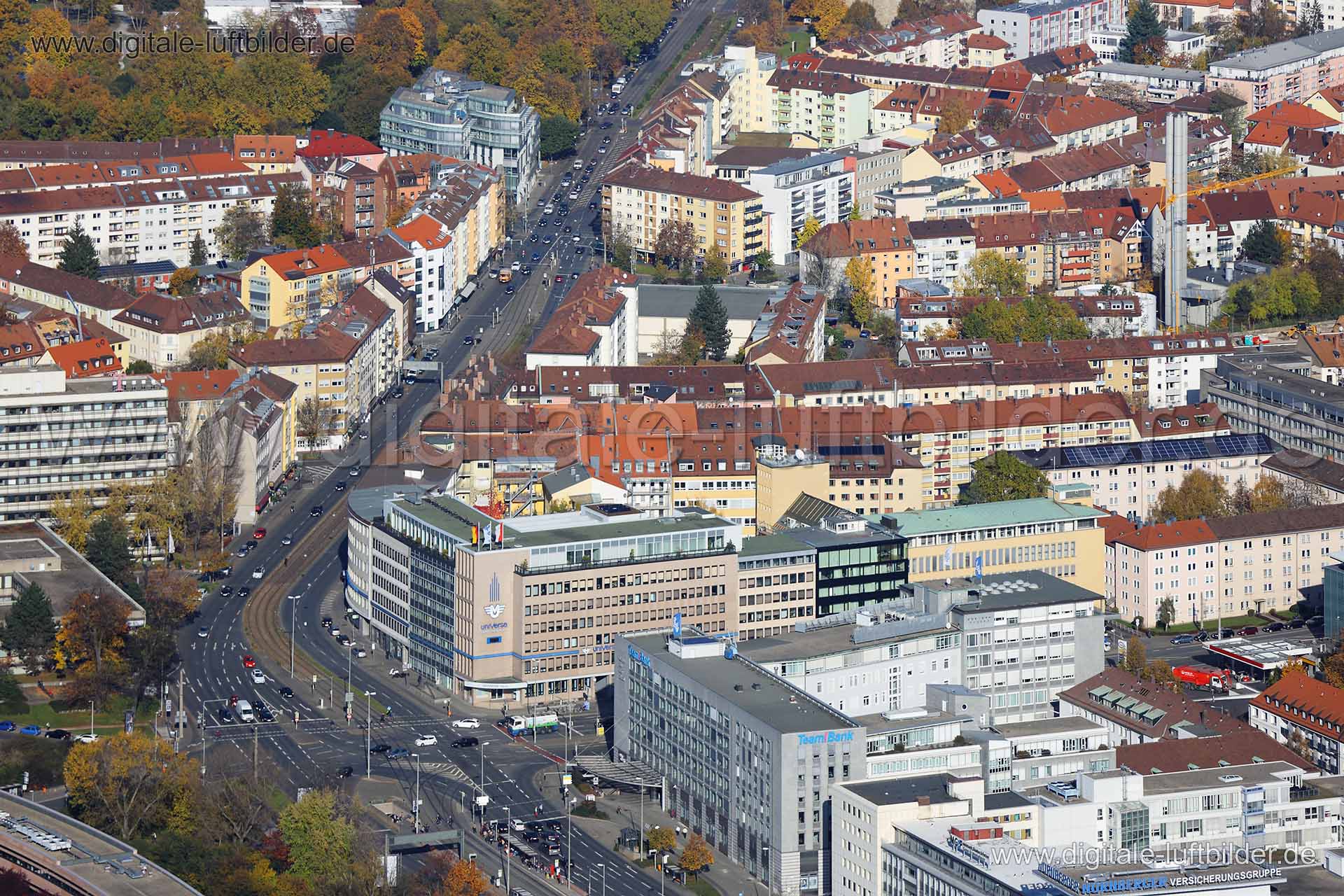 Luftaufnahme Rathenauplatz in Nürnberg | Mittelfranken, Bayern