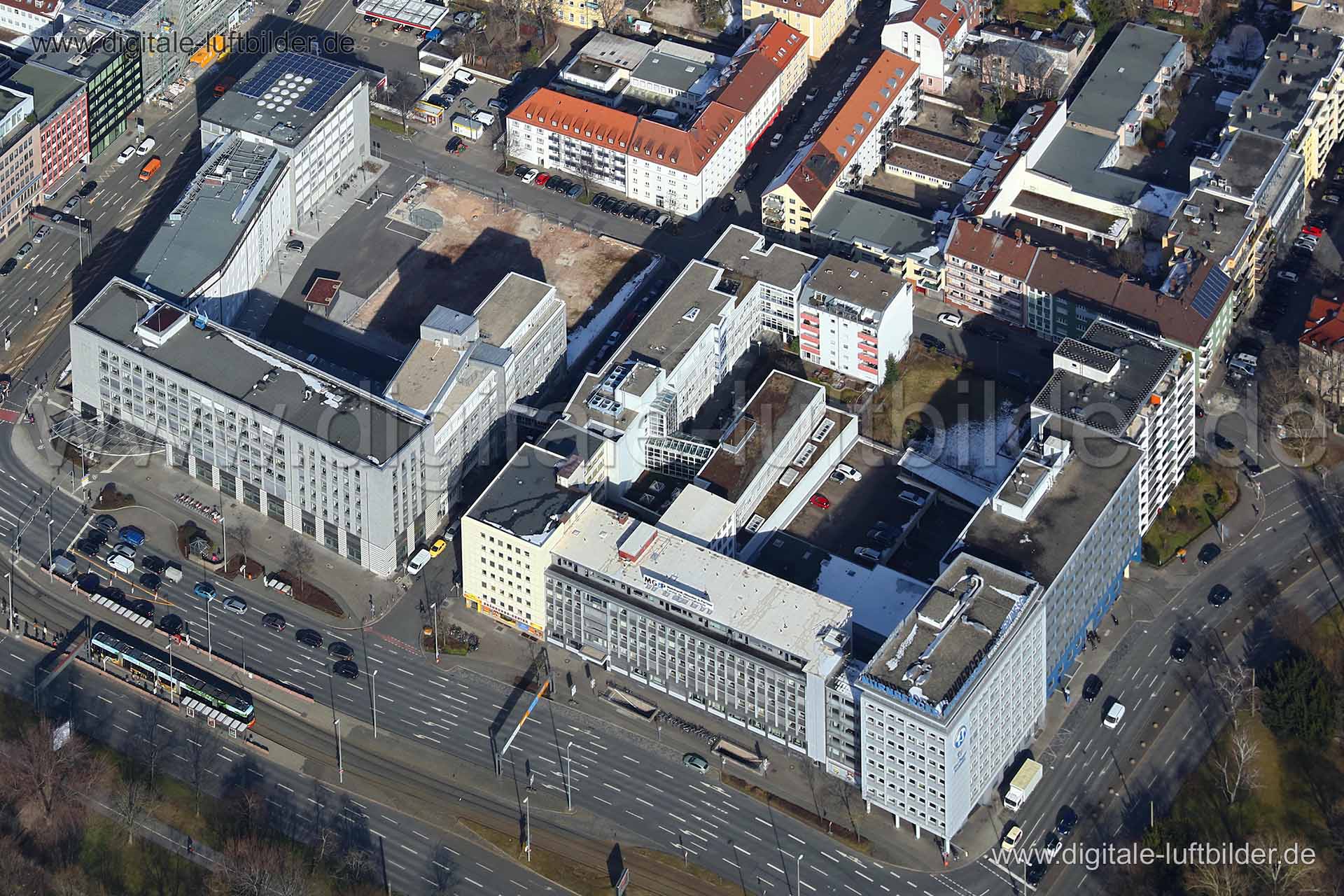 Luftaufnahme Rathenauplatz in Nürnberg | Mittelfranken, Bayern