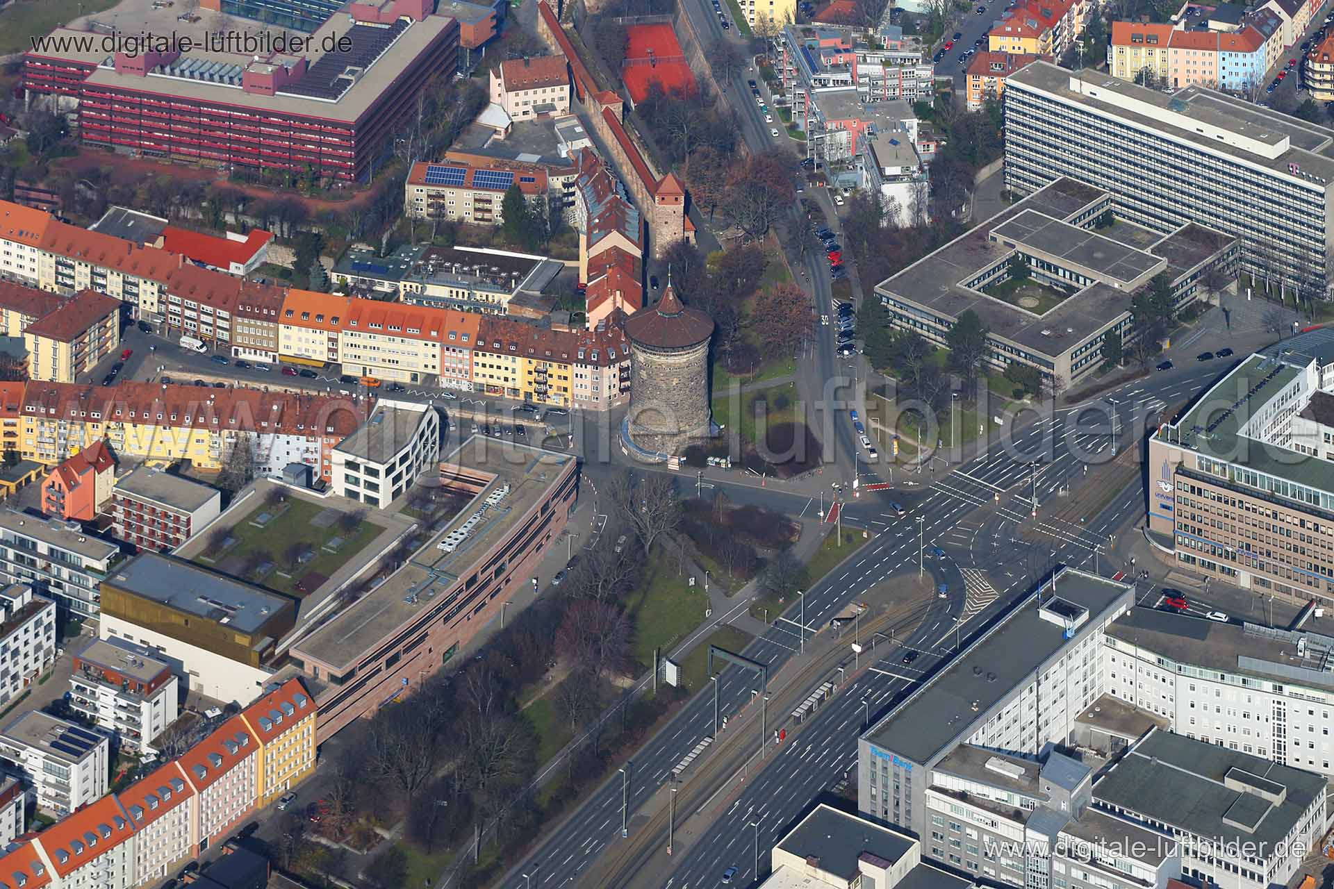Luftaufnahme Rathenauplatz in Nürnberg | Mittelfranken, Bayern