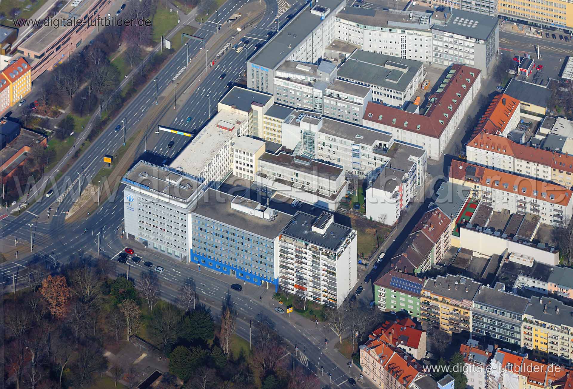 Luftaufnahme Rathenauplatz in Nürnberg | Mittelfranken, Bayern