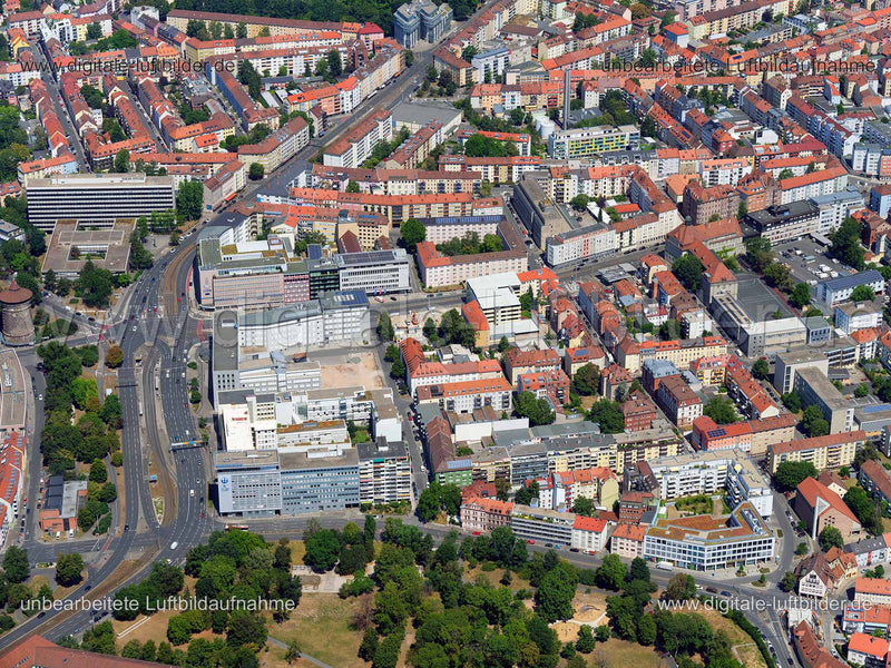Luftaufnahme Rathenauplatz in Nürnberg | Mittelfranken, Bayern