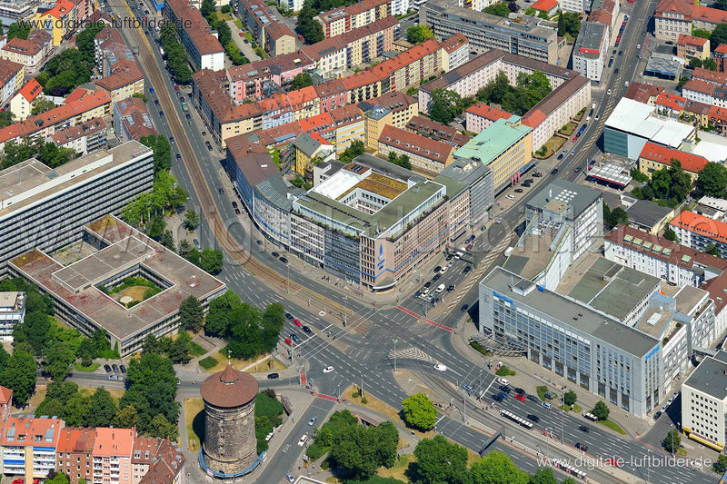 Luftaufnahme Rathenauplatz in Nürnberg | Mittelfranken, Bayern