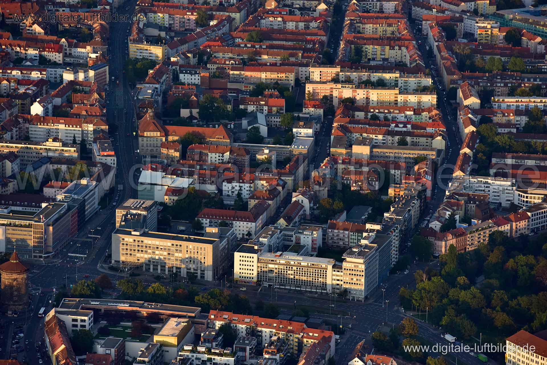 Luftaufnahme Rathenauplatz in Nürnberg | Mittelfranken, Bayern