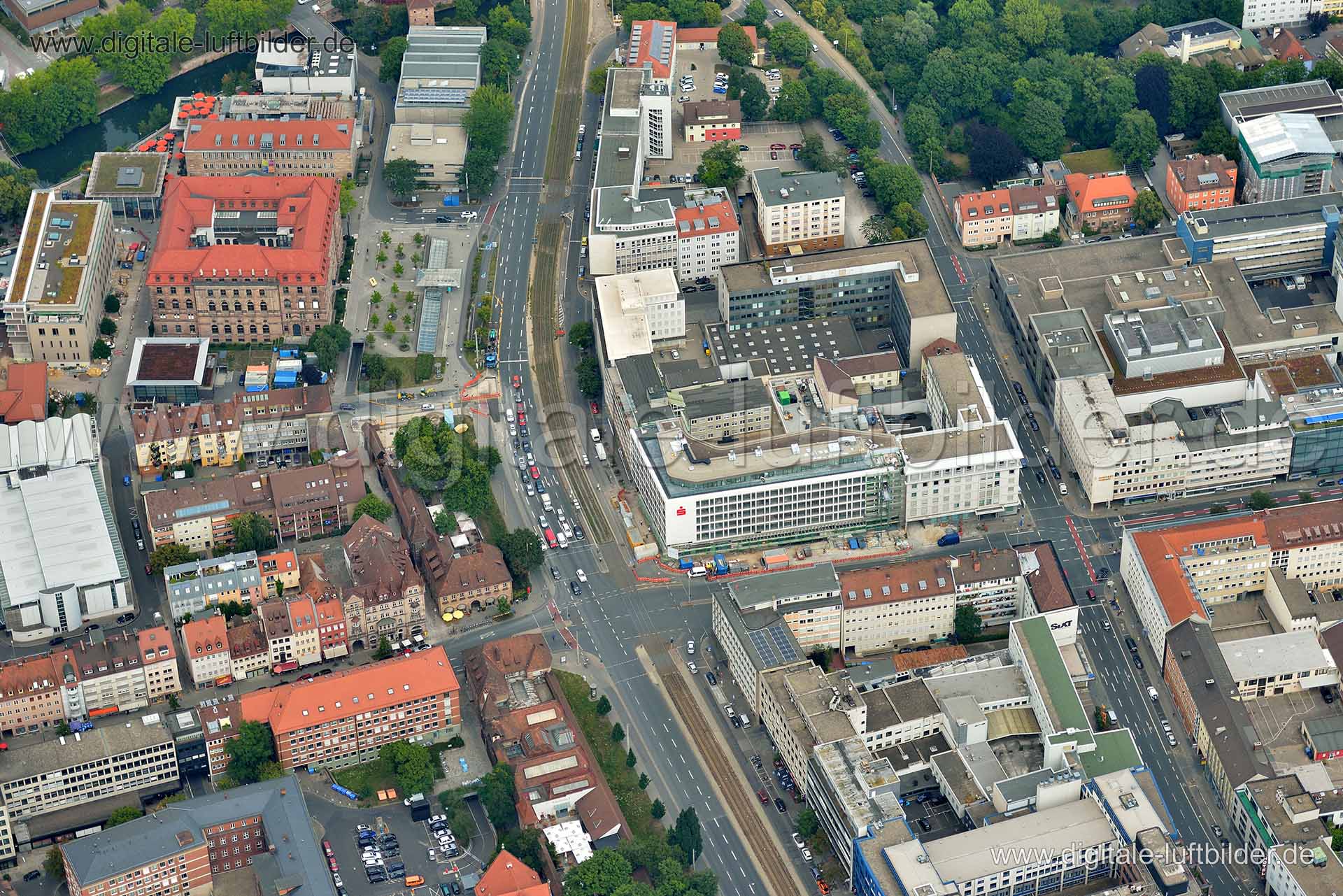Luftaufnahme Rathenauplatz in Nürnberg | Mittelfranken, Bayern
