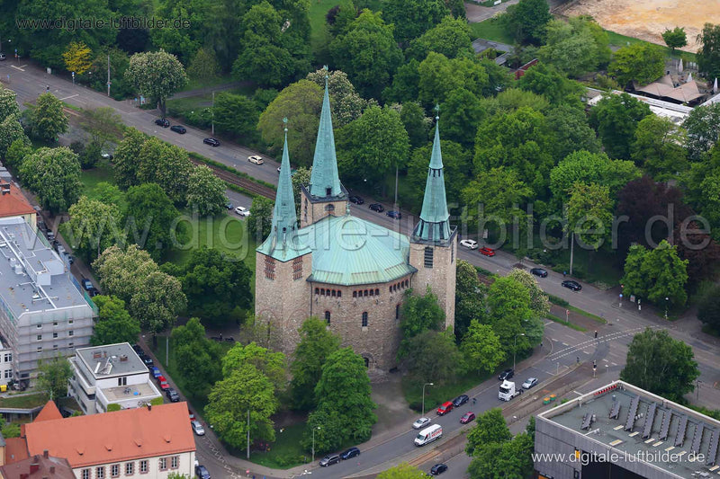 Luftaufnahme Reformations-Gedächtnis-Kirche in Nürnberg | Mittelfranken, Bayern