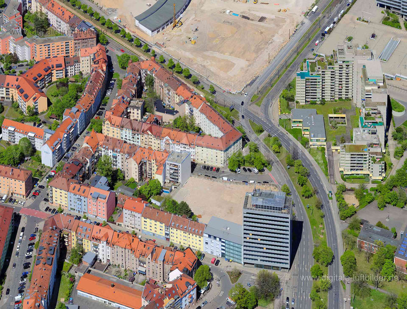 Luftaufnahme Regensburger Straße / Hainstraße in Nürnberg | Mittelfranken, Bayern