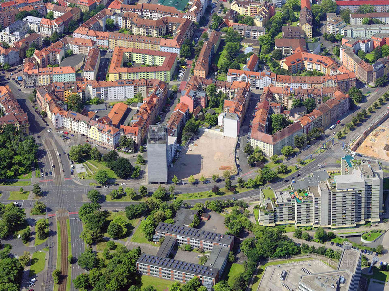 Luftaufnahme Regensburger Straße / Hainstraße in Nürnberg | Mittelfranken, Bayern