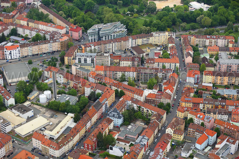 Luftaufnahme Rennweg in Nürnberg | Mittelfranken, Bayern