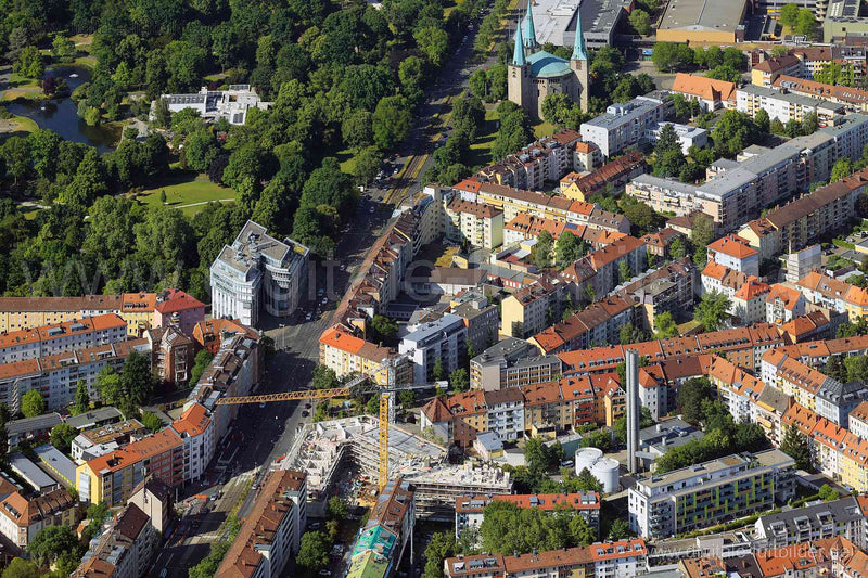 Luftaufnahme Rennweg in Nürnberg | Mittelfranken, Bayern