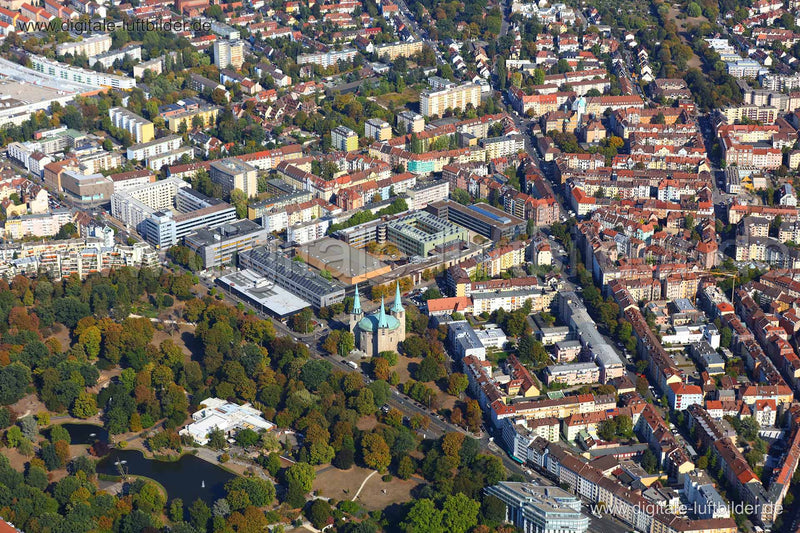 Luftaufnahme Rennweg / Schoppershof in Nürnberg | Mittelfranken, Bayern
