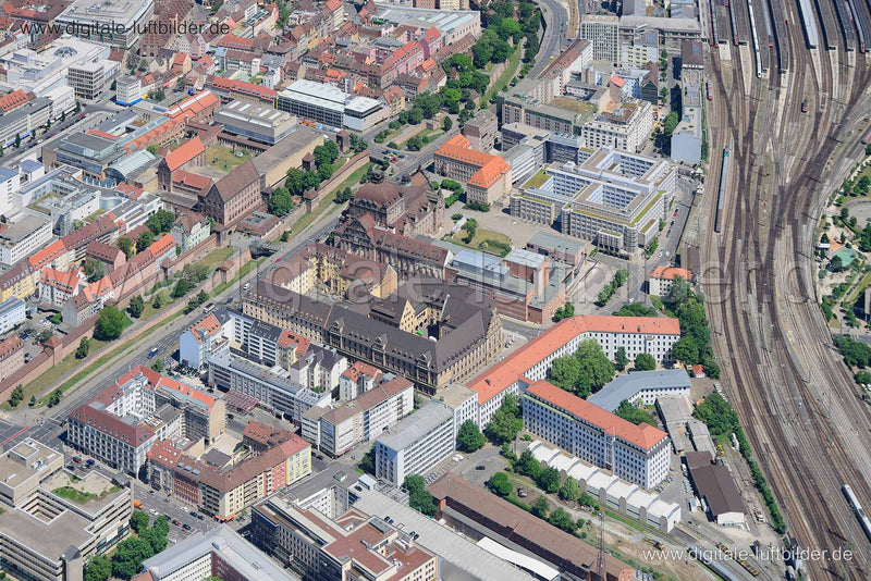 Luftaufnahme Richard-Wagner-Platz in Nürnberg | Mittelfranken, Bayern