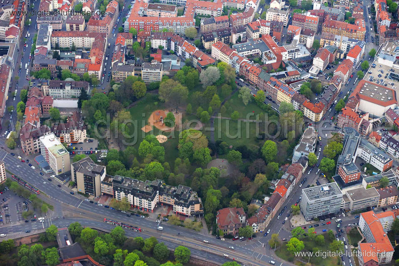 Luftaufnahme Rosenaupark in Nürnberg | Mittelfranken, Bayern