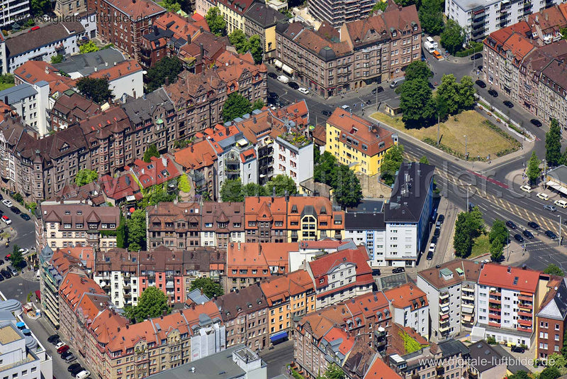 Luftaufnahme Rückertstraße in Nürnberg | Mittelfranken, Bayern