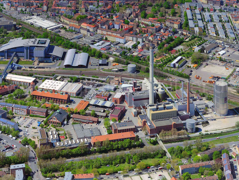 Luftaufnahme Industriegebäude (Altbau) in Nürnberg | Mittelfranken, Bayern