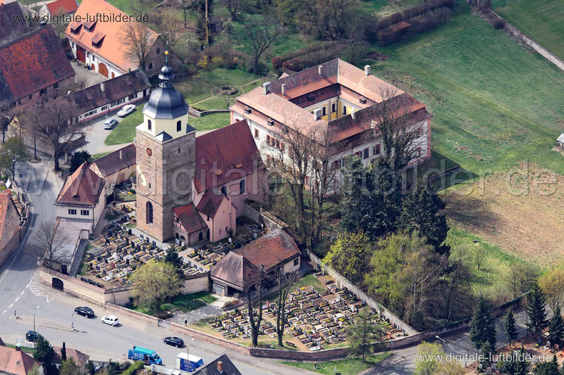 Luftaufnahme Schloss Großgründlach in Nürnberg | Mittelfranken, Bayern