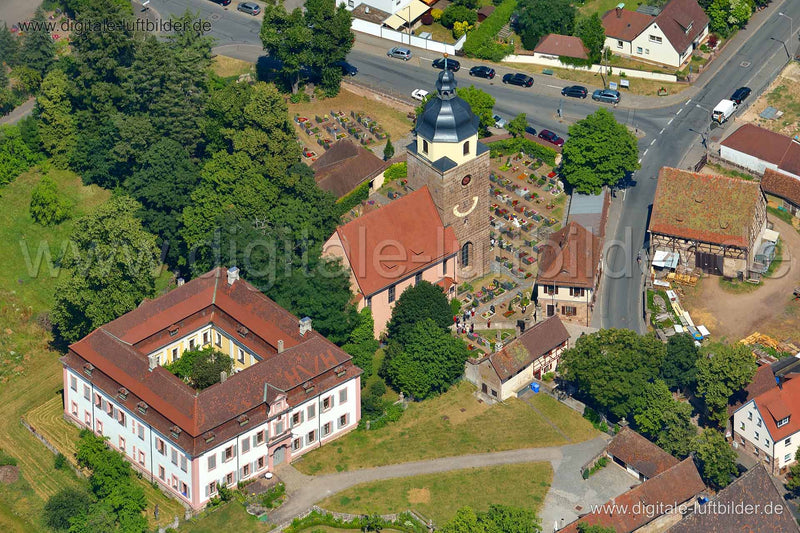 Luftaufnahme Schloss Großgründlach in Nürnberg | Mittelfranken, Bayern