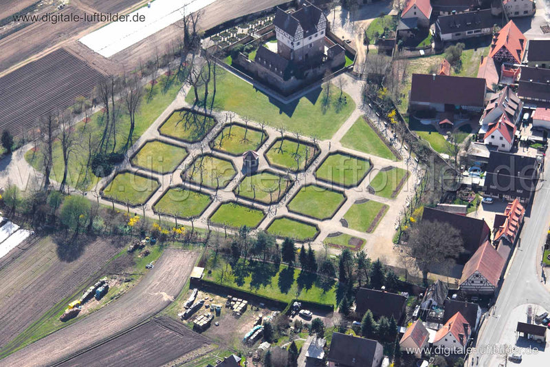 Luftaufnahme Schloss Neunhof in Nürnberg | Mittelfranken, Bayern
