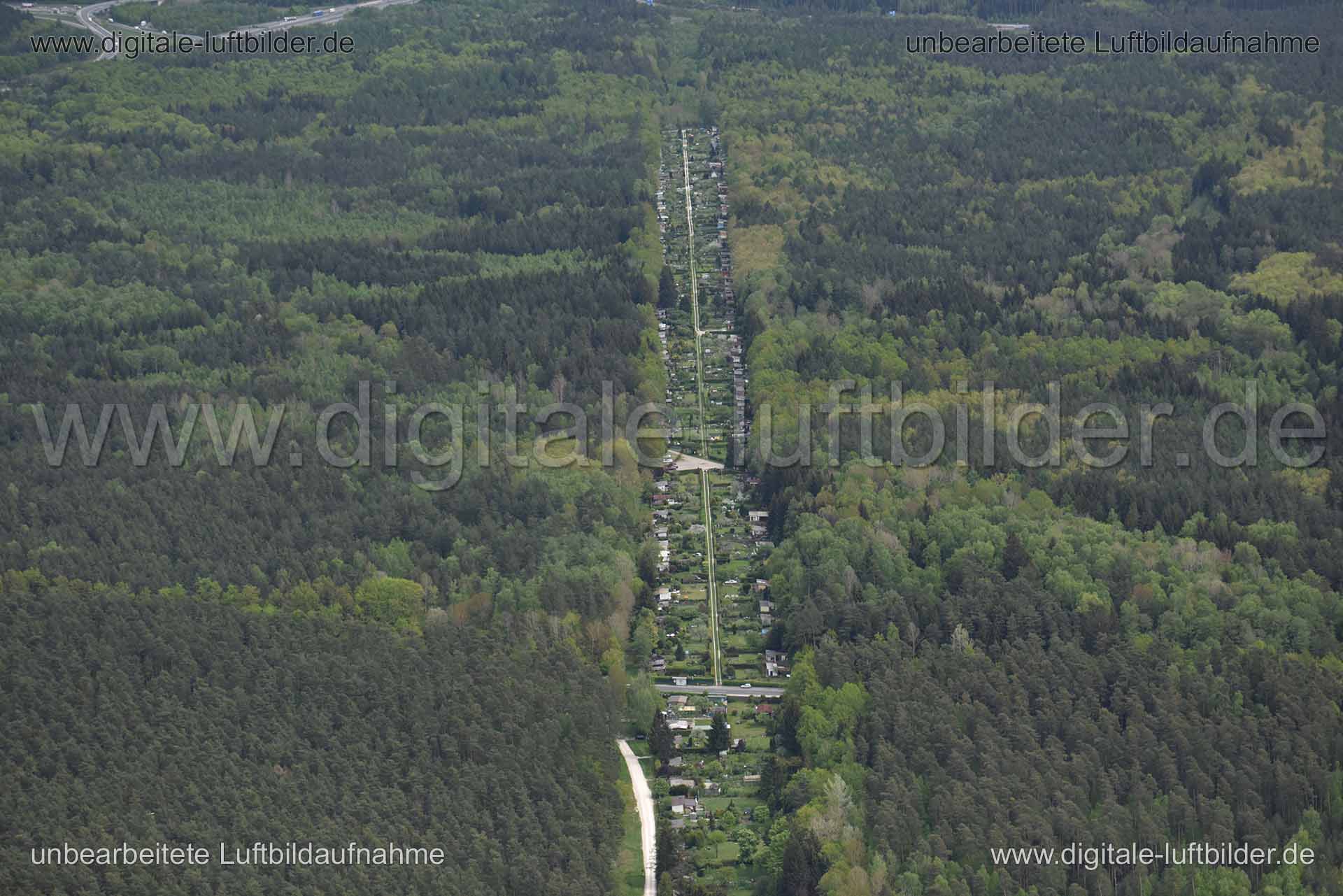Luftbild Schneise, Nürnberg