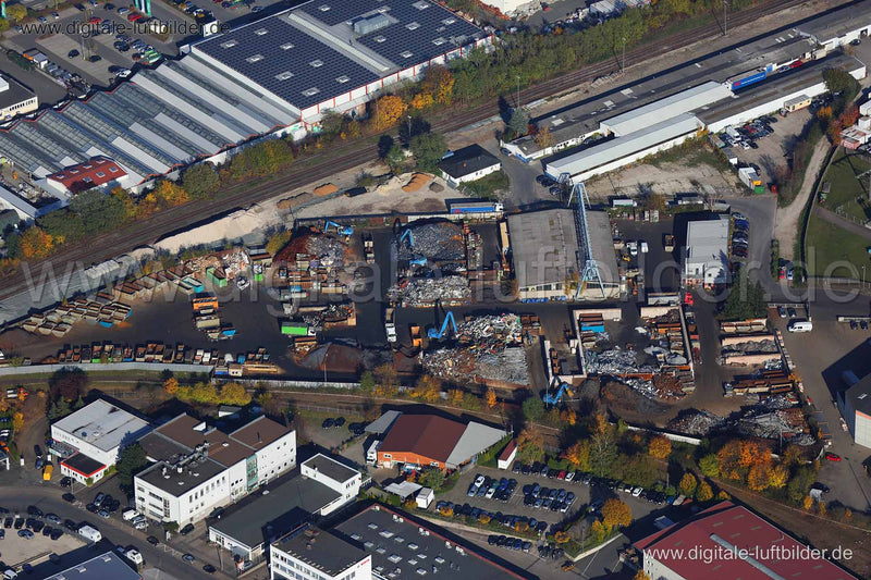 Luftaufnahme Schrottplatz in Nürnberg | Mittelfranken, Bayern