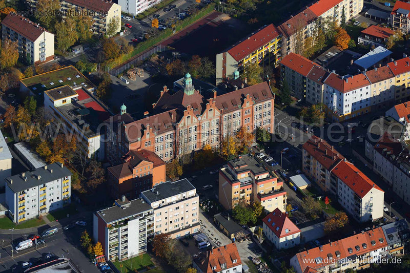Luftaufnahme Scnieglinger Straße in Nürnberg | Mittelfranken, Bayern
