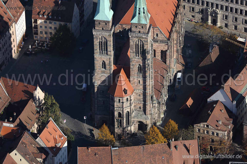 Luftaufnahme Sebalduskirche in Nürnberg | Mittelfranken, Bayern
