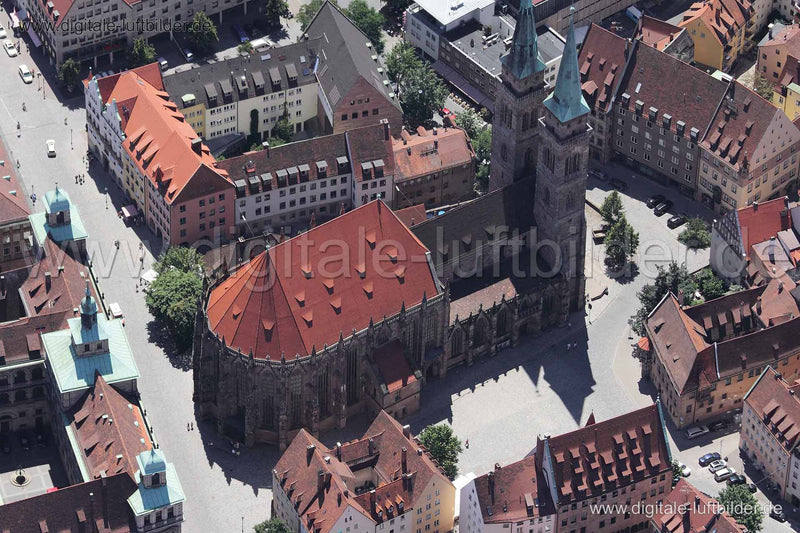 Luftaufnahme Sebalduskirche in Nürnberg | Mittelfranken, Bayern