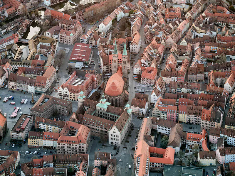 Luftaufnahme Sebalduskirche in Nürnberg | Mittelfranken, Bayern