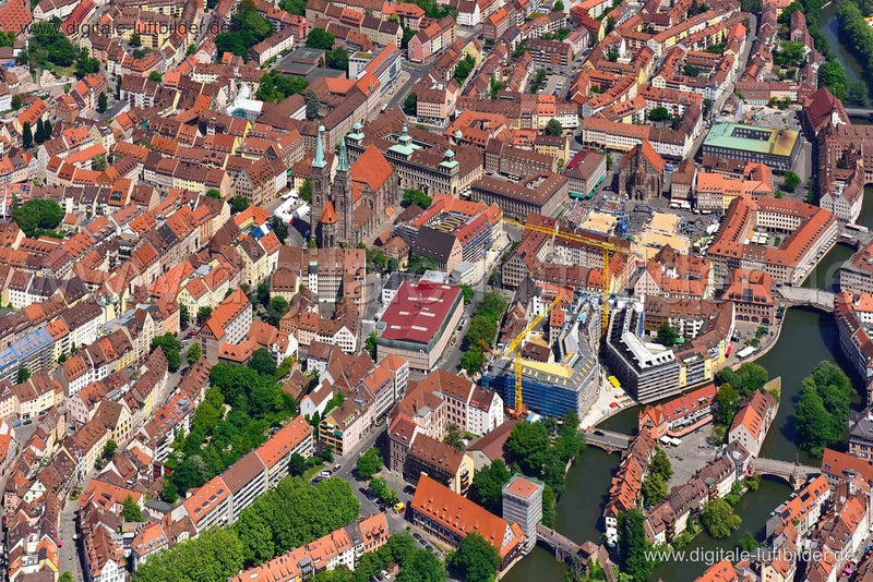 Luftaufnahme Sebalduskirche in Nürnberg | Mittelfranken, Bayern