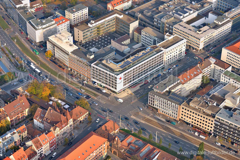 Luftaufnahme Sparkasse Marientorgraben in Nürnberg | Mittelfranken, Bayern