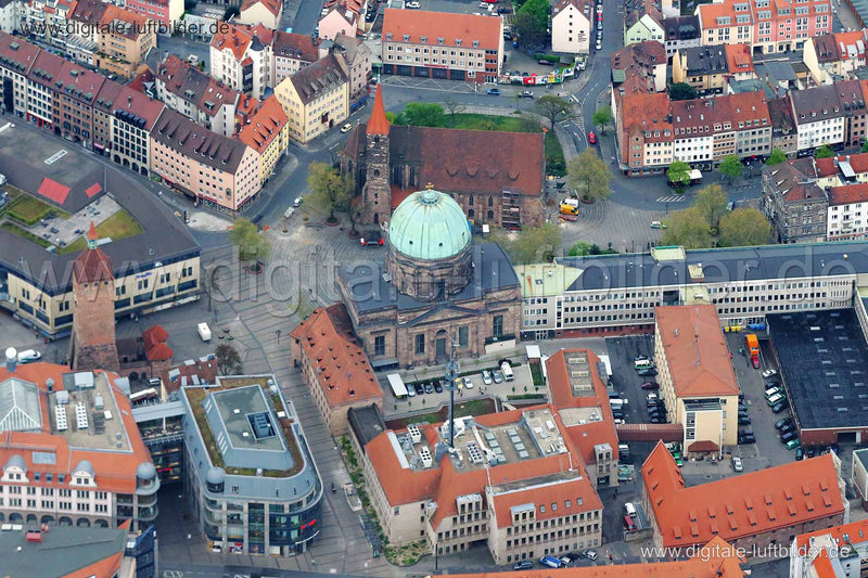 Luftaufnahme St. Elisabethkirche in Nürnberg | Mittelfranken, Bayern