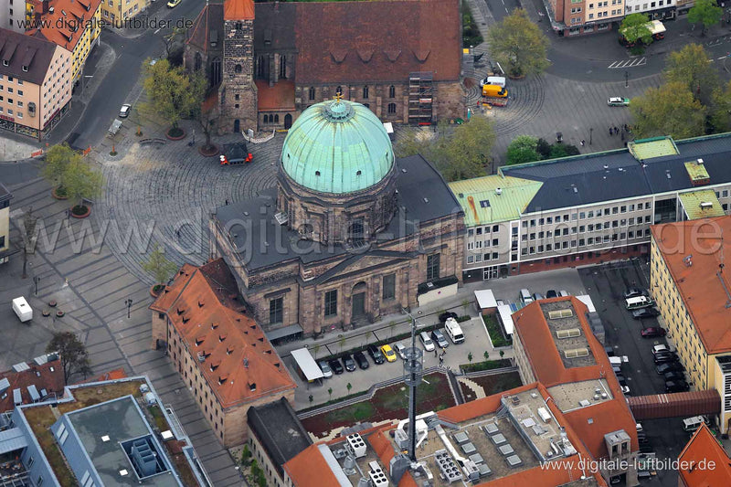 Luftaufnahme St. Elisabethkirche in Nürnberg | Mittelfranken, Bayern