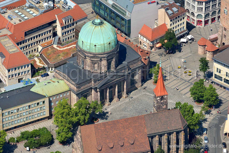 Luftaufnahme St. Elisabethkirche in Nürnberg | Mittelfranken, Bayern