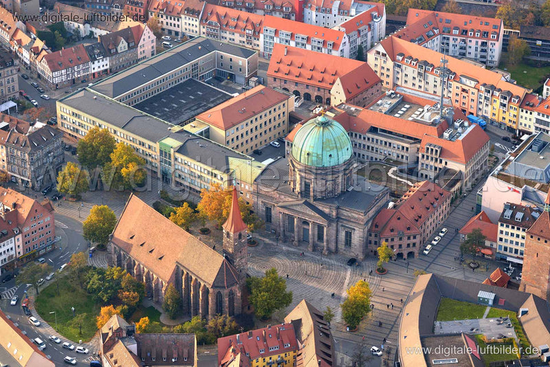 Luftaufnahme St. Elisabethkirche in Nürnberg | Mittelfranken, Bayern