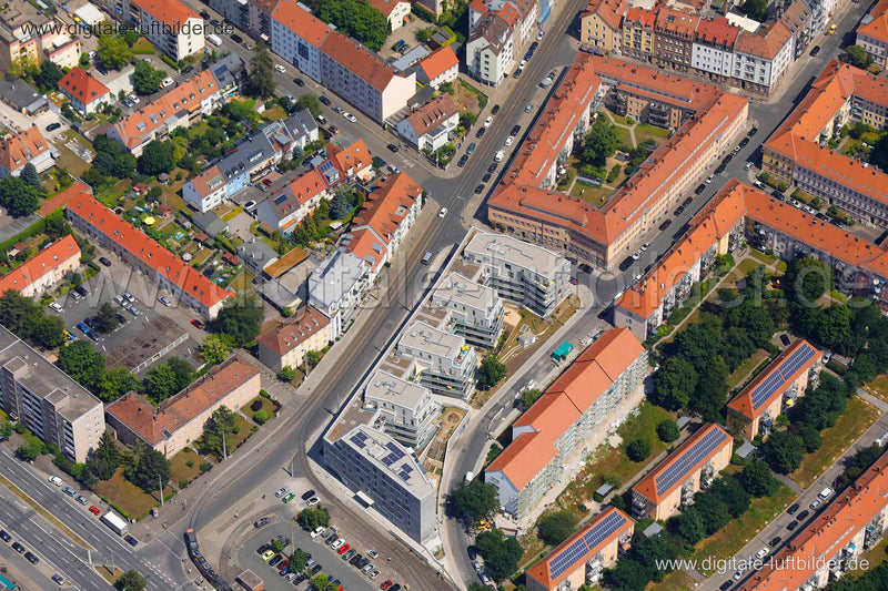 Luftaufnahme St. Johannis in Nürnberg | Mittelfranken, Bayern