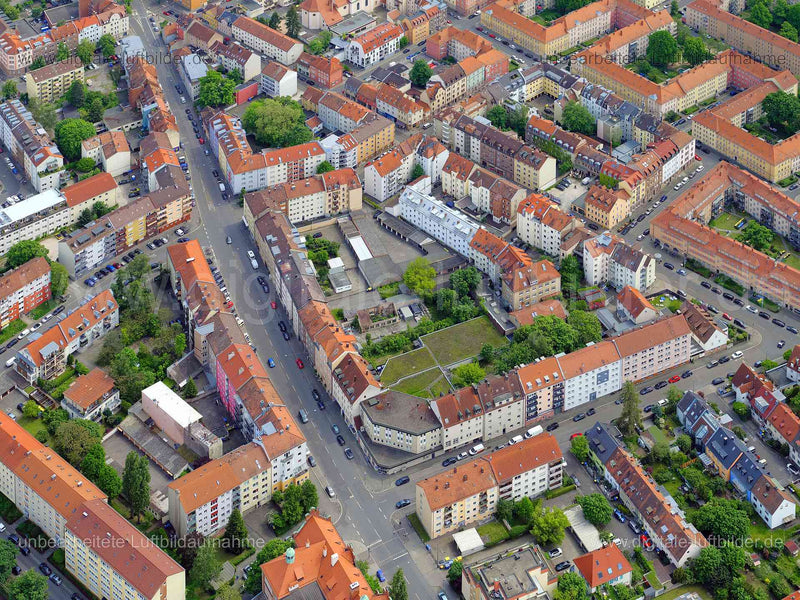 Luftaufnahme St. Johannis in Nürnberg | Mittelfranken, Bayern