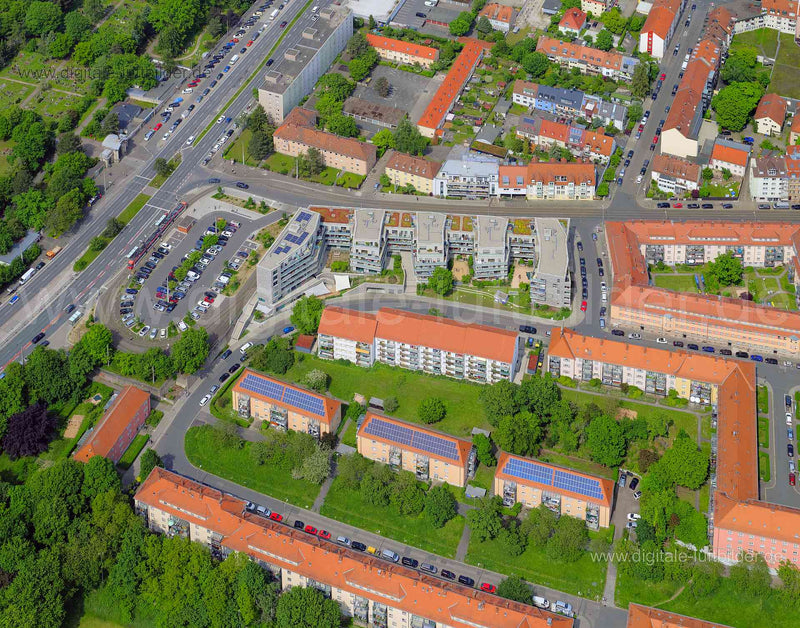 Luftaufnahme St. Johannis in Nürnberg | Mittelfranken, Bayern