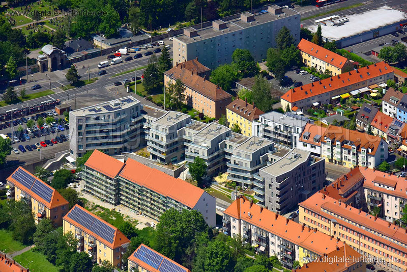 Luftaufnahme St. Johannis in Nürnberg | Mittelfranken, Bayern