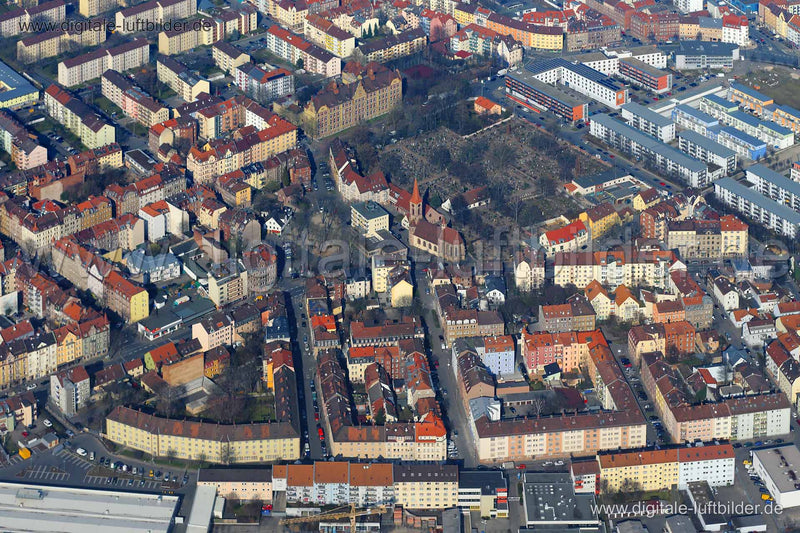 Luftaufnahme St. Leonhard in Nürnberg | Mittelfranken, Bayern