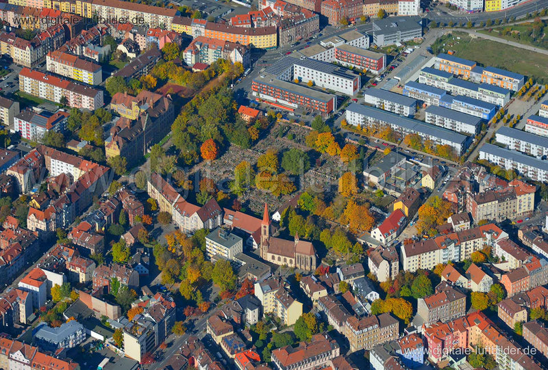 Luftaufnahme St. Leonhard in Nürnberg | Mittelfranken, Bayern