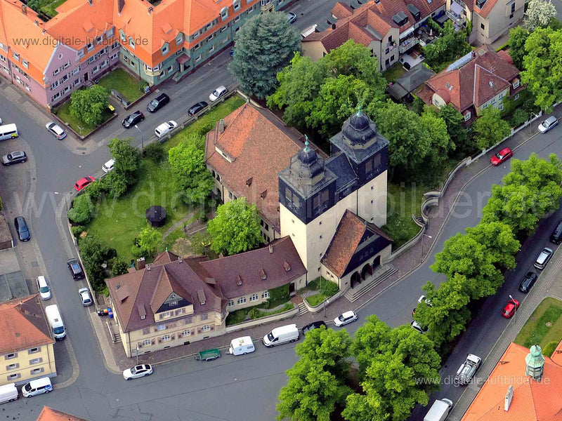 Luftbild - St. Paul Kirche, Ort: Nürnberg, Tags: St. Paul, Kirche, Rangierbahnhofsiedlung, , Bauernfeindstraße, Ebermayers...