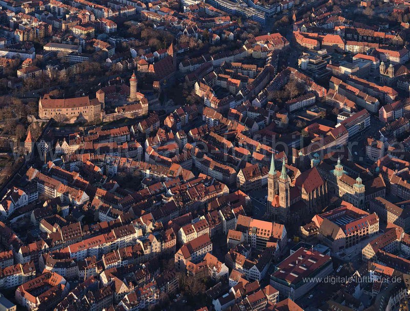 Luftaufnahme Kaiserburg in Nürnberg | Mittelfranken, Bayern